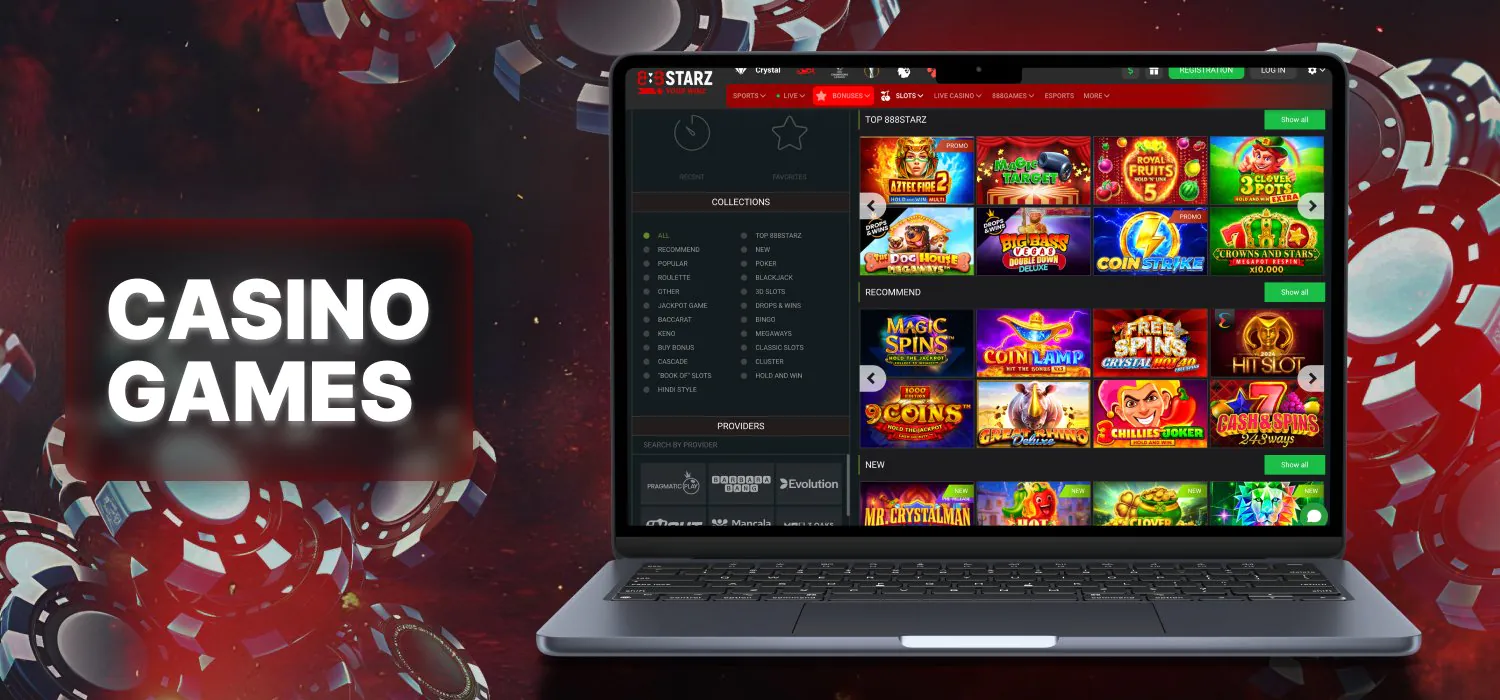 popuar casino games at 888starz